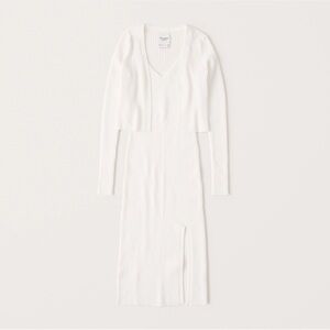 Abercrombie & Fitch Midi Sweater Dress and Cardigan Set